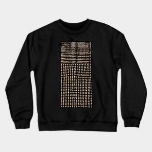 GOLDEN GLITTER DOUBLE DOTS - Hand Drawn Pattern - Horizontal and Vertical Crewneck Sweatshirt